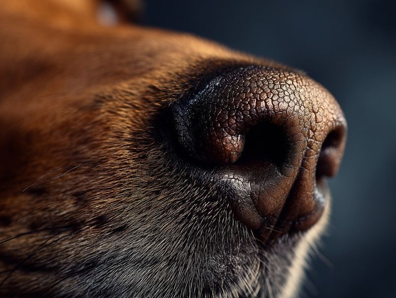 Primer plano macro del patrón de la trufa de un perro